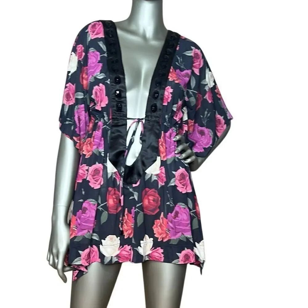 NWT Beach Bunny Miss Me Tunic Rear OS Rose (006)
